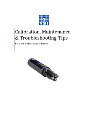 SONDE CALIBRATION AND MAINTENANCE 